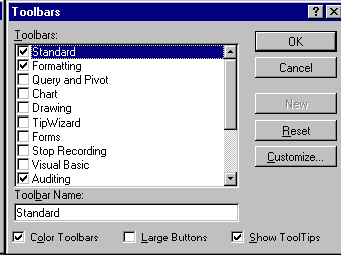 figure 1 -- Toolbars